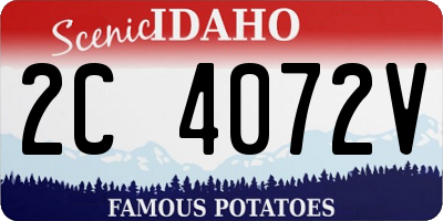 ID license plate 2C4072V