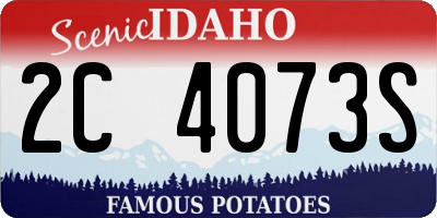 ID license plate 2C4073S