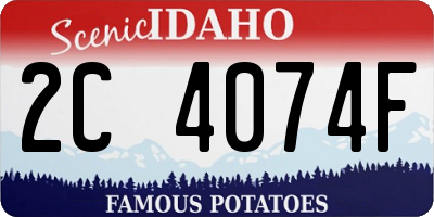ID license plate 2C4074F