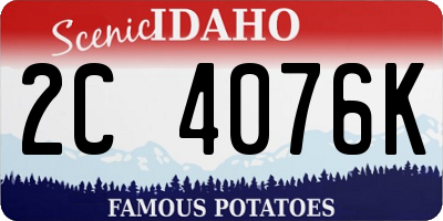 ID license plate 2C4076K