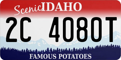 ID license plate 2C4080T