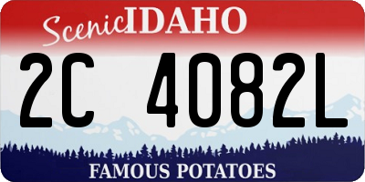 ID license plate 2C4082L