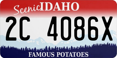 ID license plate 2C4086X