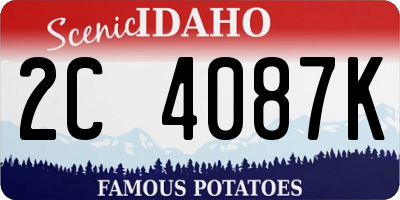 ID license plate 2C4087K