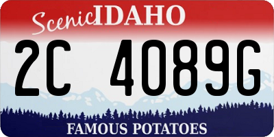 ID license plate 2C4089G