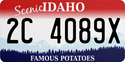 ID license plate 2C4089X