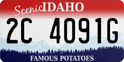 ID license plate 2C4091G