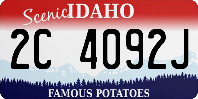 ID license plate 2C4092J