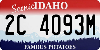 ID license plate 2C4093M
