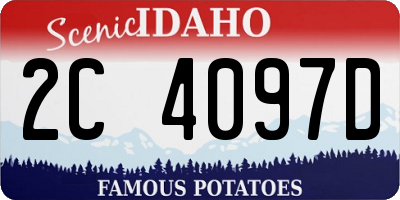 ID license plate 2C4097D