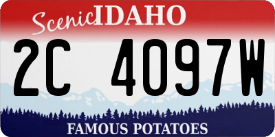 ID license plate 2C4097W