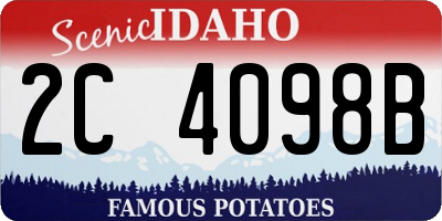 ID license plate 2C4098B