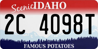 ID license plate 2C4098T