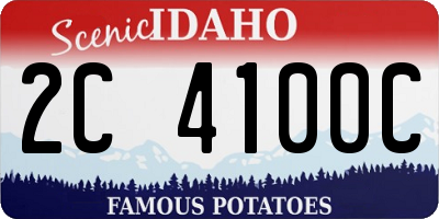 ID license plate 2C4100C