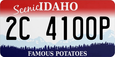 ID license plate 2C4100P