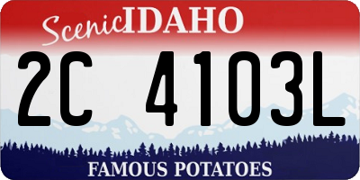 ID license plate 2C4103L