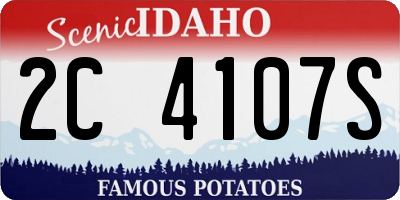ID license plate 2C4107S