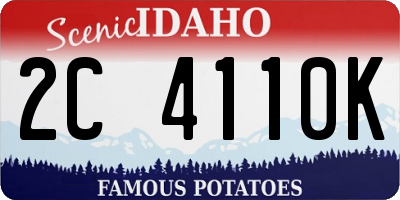 ID license plate 2C4110K