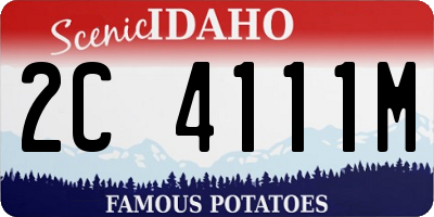 ID license plate 2C4111M