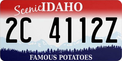 ID license plate 2C4112Z