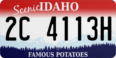 ID license plate 2C4113H
