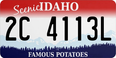 ID license plate 2C4113L