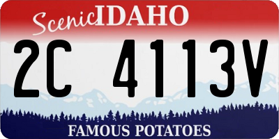 ID license plate 2C4113V