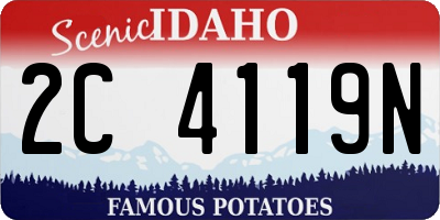 ID license plate 2C4119N