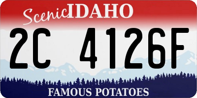 ID license plate 2C4126F