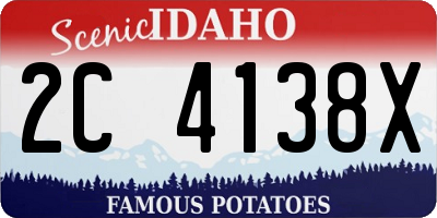 ID license plate 2C4138X