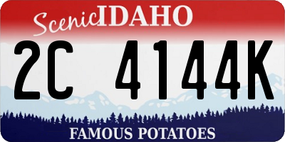 ID license plate 2C4144K