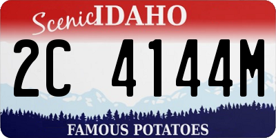 ID license plate 2C4144M