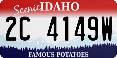 ID license plate 2C4149W