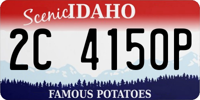 ID license plate 2C4150P