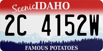 ID license plate 2C4152W