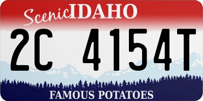 ID license plate 2C4154T