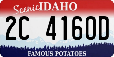 ID license plate 2C4160D