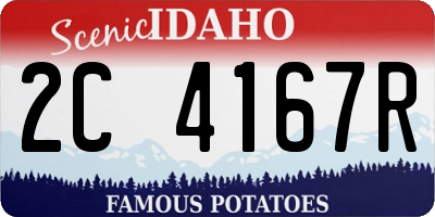 ID license plate 2C4167R