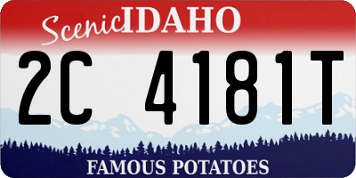 ID license plate 2C4181T