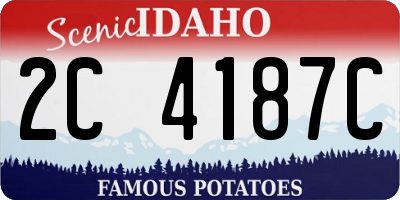 ID license plate 2C4187C