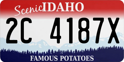 ID license plate 2C4187X