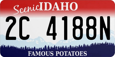 ID license plate 2C4188N