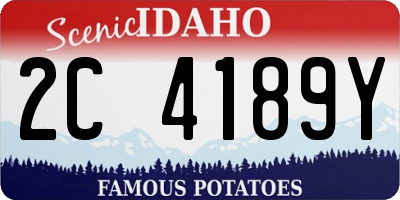 ID license plate 2C4189Y