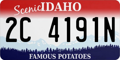 ID license plate 2C4191N