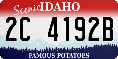 ID license plate 2C4192B