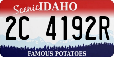 ID license plate 2C4192R
