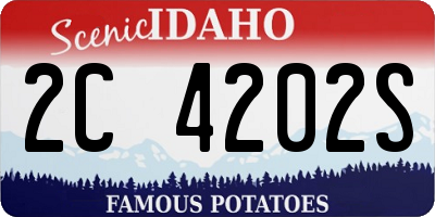 ID license plate 2C4202S