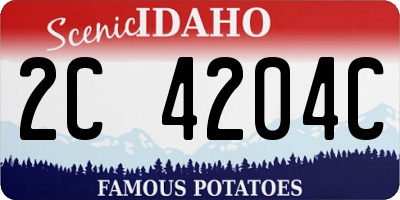 ID license plate 2C4204C