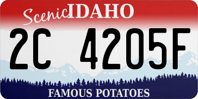 ID license plate 2C4205F