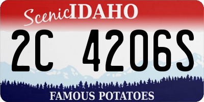 ID license plate 2C4206S